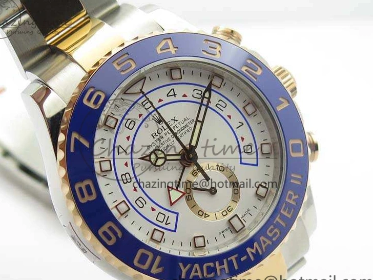RG Blue Ceramic 116681 Version On RG JF SS Edition Dial SS Best New II Bracelet A7750 YachtMaster 1:1 0112